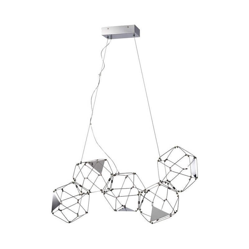 Cube 33″ LED Chandelier Chrome