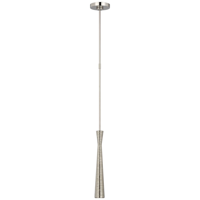 LED Mini Pendant from the Utopia Collection in Polished Nickel Finish by Visual Comfort Signature