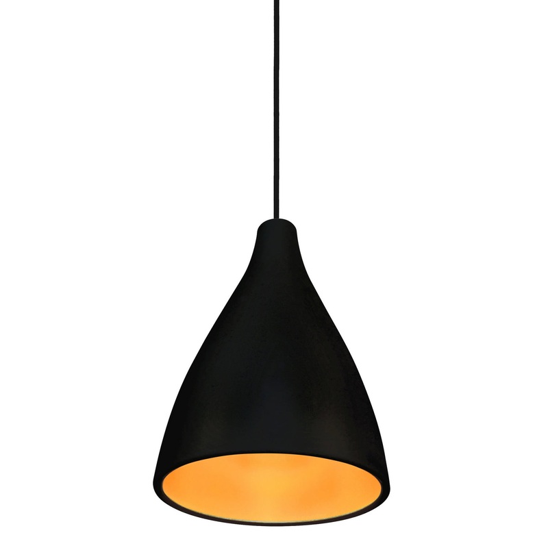 LED Pendant in Aluminia Black Finish by Stone Lighting