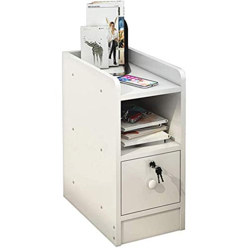 OFAY Comodino Ultra Stretto da 20 Cm, Soggiorno Camera da Letto Comodino, Guardaroba Moderno E Minimalista – Multifunzione con Armadio,A