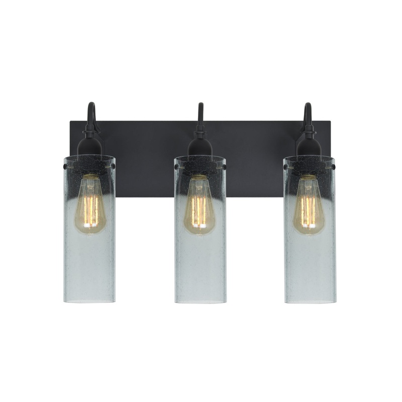 Three Light Wall Sconce from the Juni Collection in Black Finish by Besa