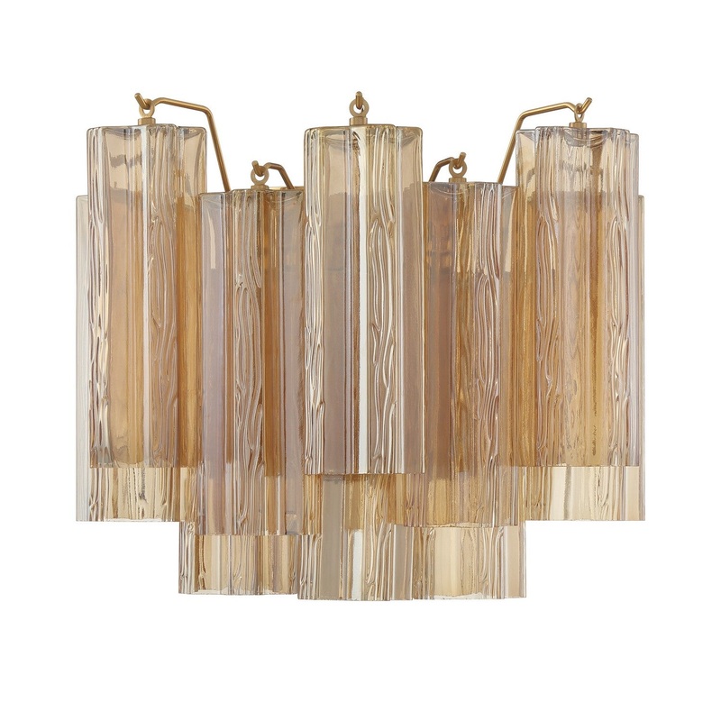 Two Light Wall Sconce from the Addis Collection in Aged Brass Finish by Crystorama