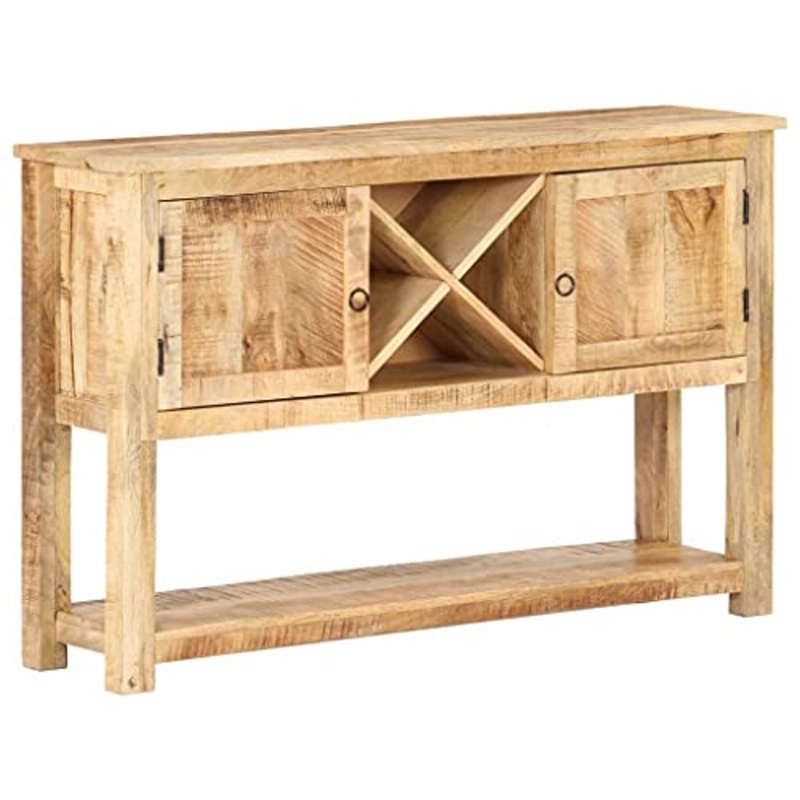 vidaXL Credenza 120x30x76 cm in Legno di Mango Grezzo