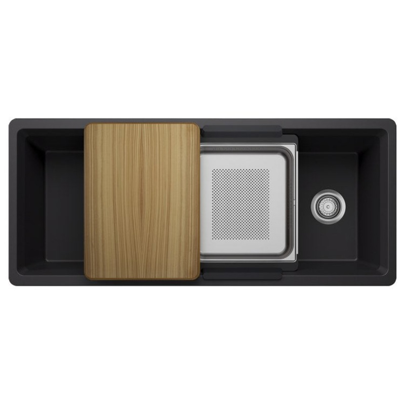 Workstation Inteos 45 Inch Coal Black Silgranit
