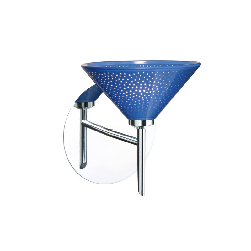 Besa 1SW-282484-CR Kona One Light Wall Sconce Chrome