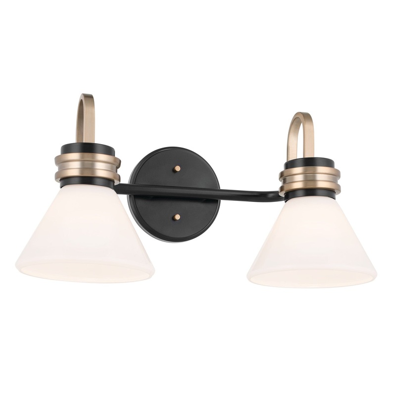 Kichler 55154BK Two Light Bath, Black