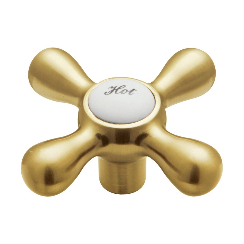 KSH213SBH Hot Metal Cross Handle, Brushed Brass
