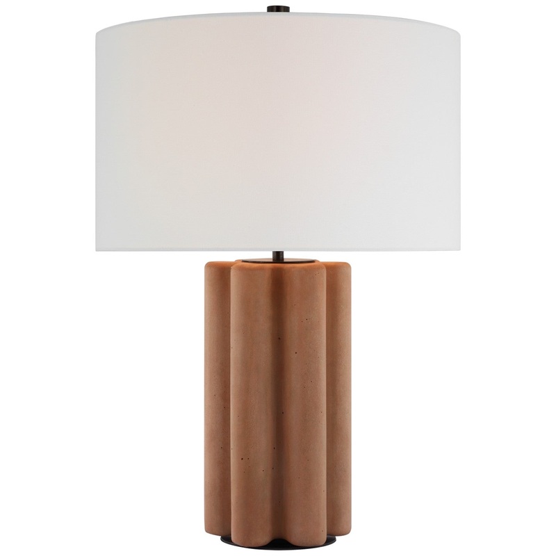 LED Table Lamp from the Vellig Collection in Terracotta Stained Concrete Finish by Visual Comfort Signature