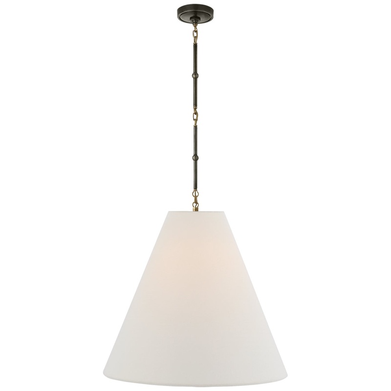 Two Light Hanging Lantern from the Goodman Collection in Bronze With Antique Brass Finish by Visual Comfort Signature