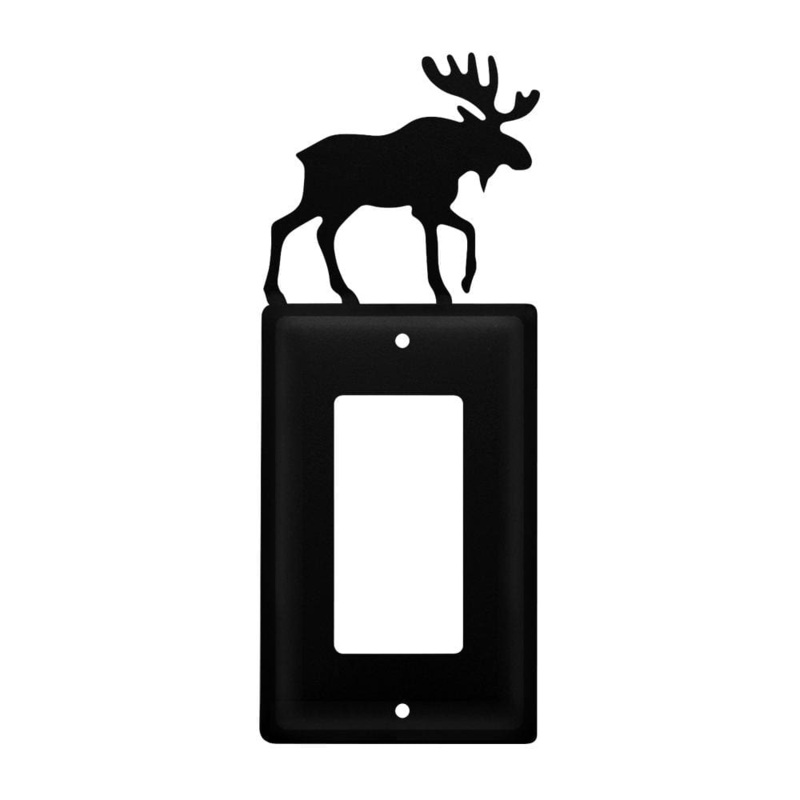 Village Wrought Iron EG-19 Single Moose Single GFI Cover