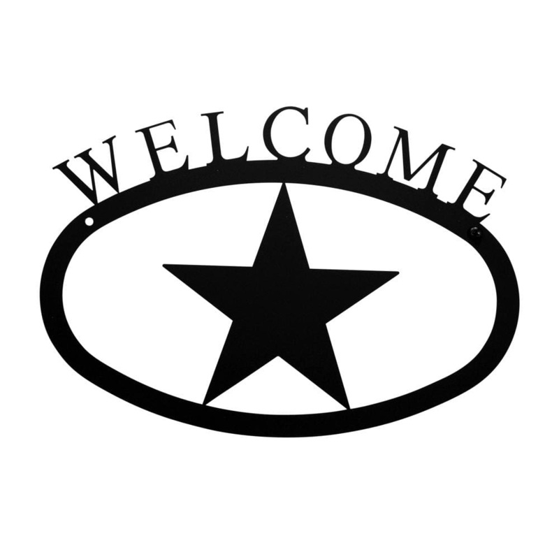 Village Wrought Iron WEL-45-S Star Welcome Sign Small