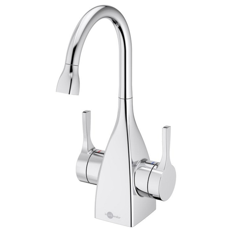 Water Dispenser Showroom Transitional 1020 Instant 2 Lever ADA Gooseneck Swivel 360 DEG Chrome