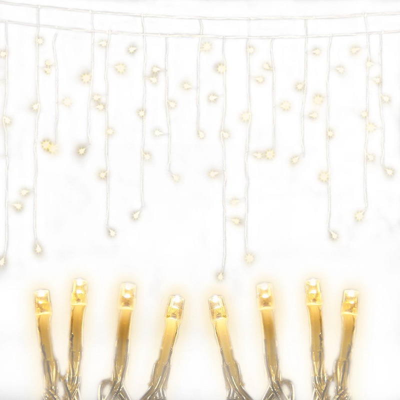 20M Christmas Lights Icicle Light 800 LED Warm White Decor Jingle Jollys