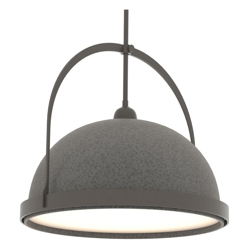 Atlas Large Pendant Dark Smoke Natural Iron