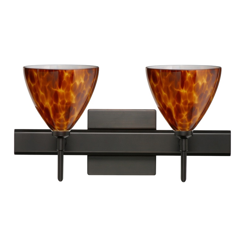 Besa 2SW-177918-BR-SQ Mia Two Light Wall Sconce Bronze