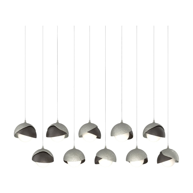Brooklyn 10-Light Double Shade Pendant Sterling Oil Rubbed Bronze