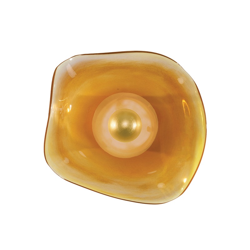 Embark 12″H Sconce Gold Leaf/Amber