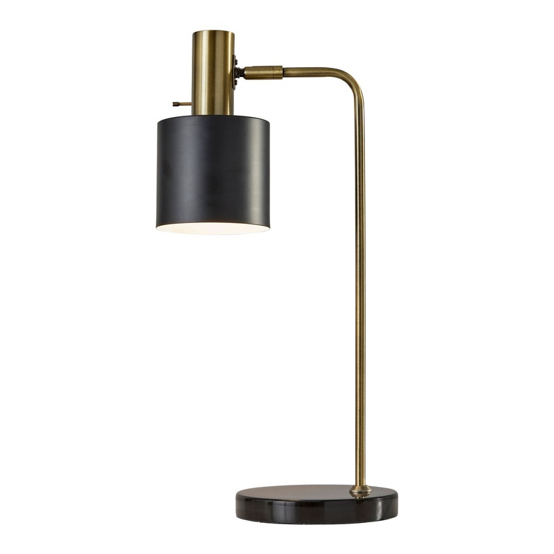 Emmett Desk Lamp Antique Brass & Black
