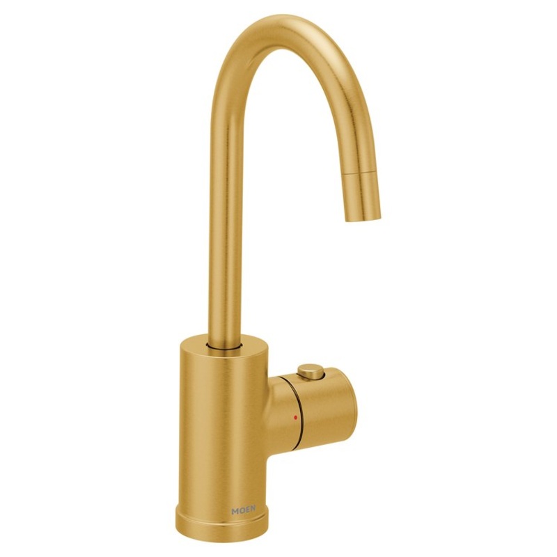 Hot Water Dispenser Sip Modern Beverage 1 Button High Arc Brushed Gold 1.5 Gallons per Minute for Moen IH2300 Instant Hot Water Tank