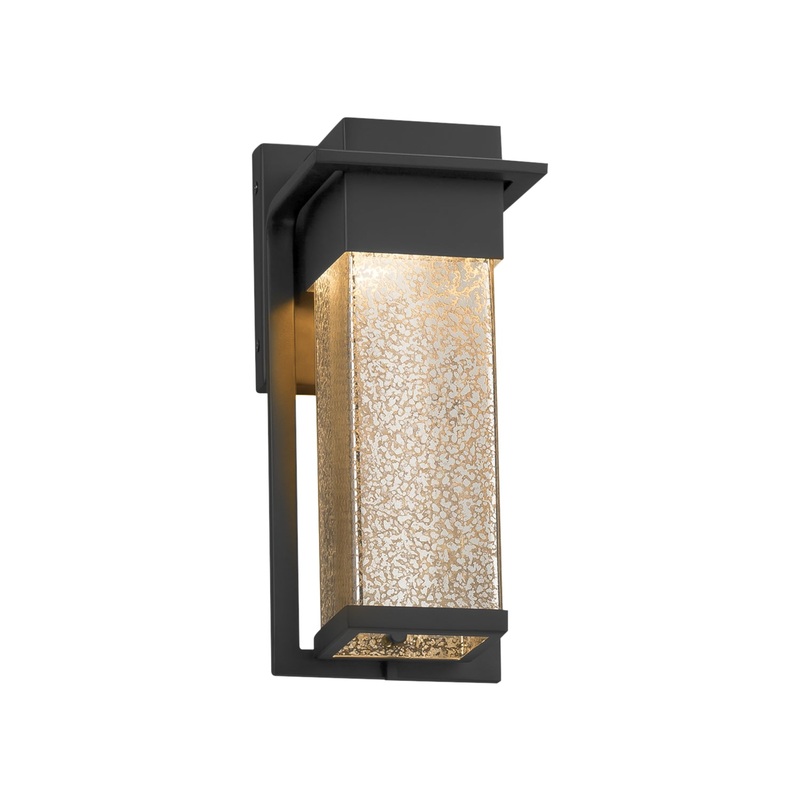 LED Wall Sconce from the Fusion Collection in Matte Black Finish by Justice Designs