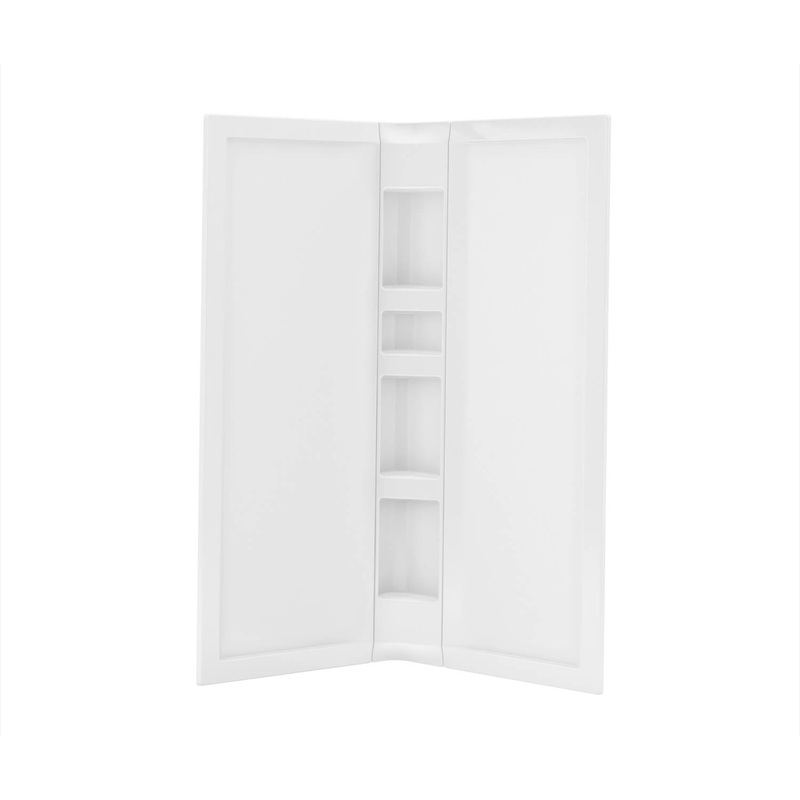 MAAX 106383-000-001-000 40 x 40 in. Acrylic Three-Piece Corner Shower Wall Kit in White