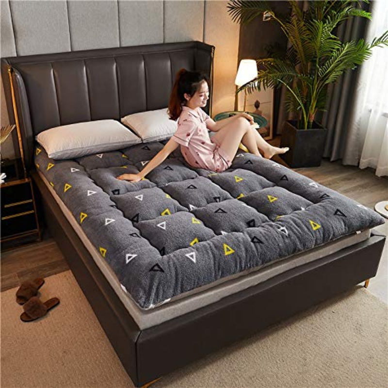 Materassi Futon Materasso Tatami Materasso Tatami da Pavimento Materassino Pieghevole per Dormitorio Studentesco Morbido E Spesso,Grey-120cmx200cm