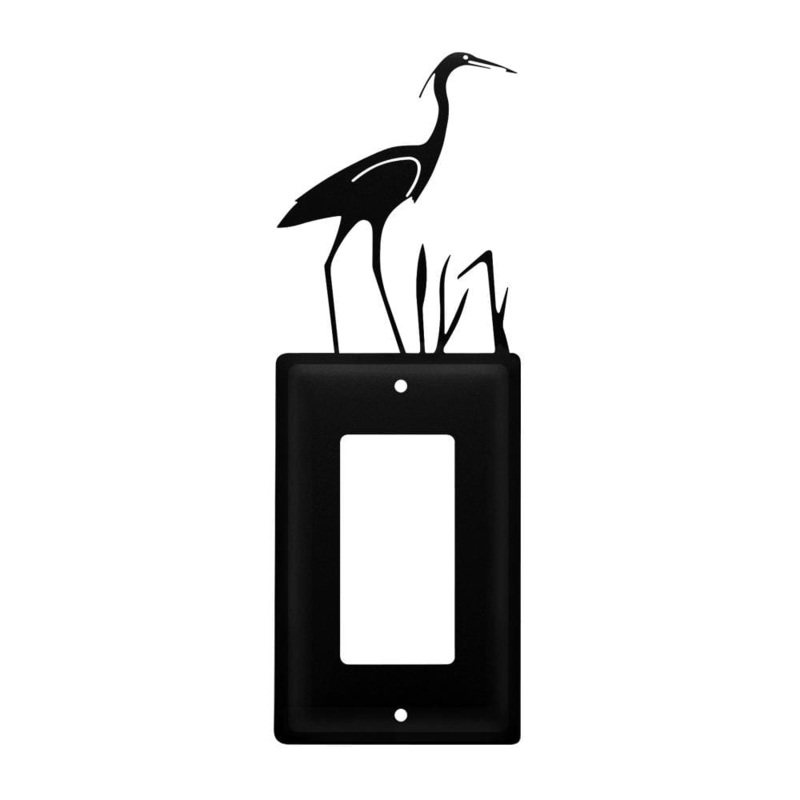 Village Wrought Iron EG-133 Single Heron Single GFI Cover