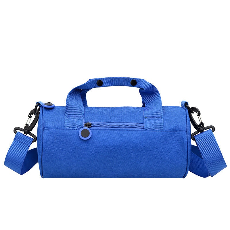 Waterproof Oxford Cylindrical Travel Bag – Large Capacity Handbag with Shoulder Strap(Blue)