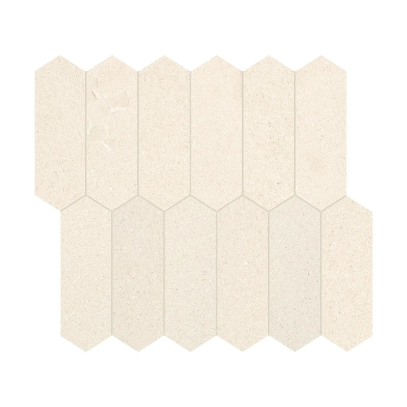 2″ x 6″ Serene Ivory Picket Honed Limestone Mosaic 1 Sheet = .87 Sqft 2″ x 6″