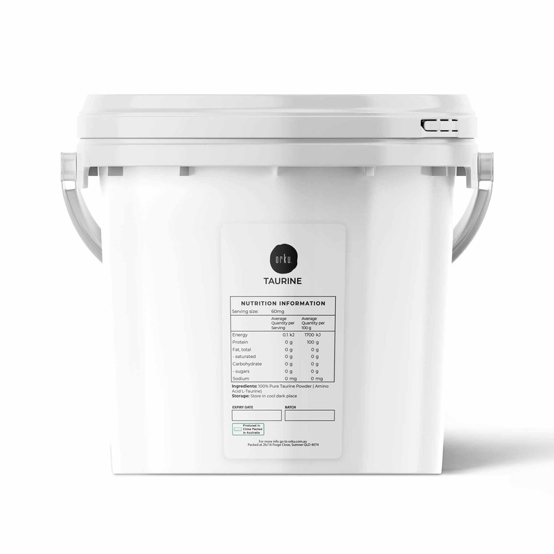 5kg Taurine Powder Tub – Pure Amino Acid L-Taurine Vitamin Supplement
