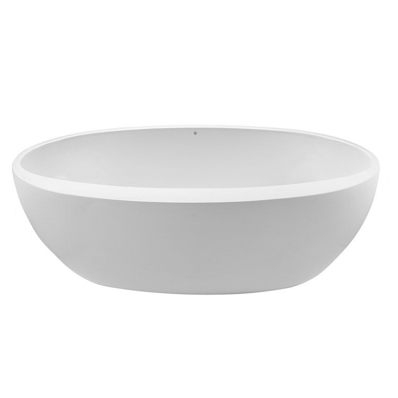 Air Tub Cassandra 71.75 x 37.5 Inch Freestanding Air Bath Center White Matte Oval Sculpturestone 77 Gallons 22-1/4 Inch