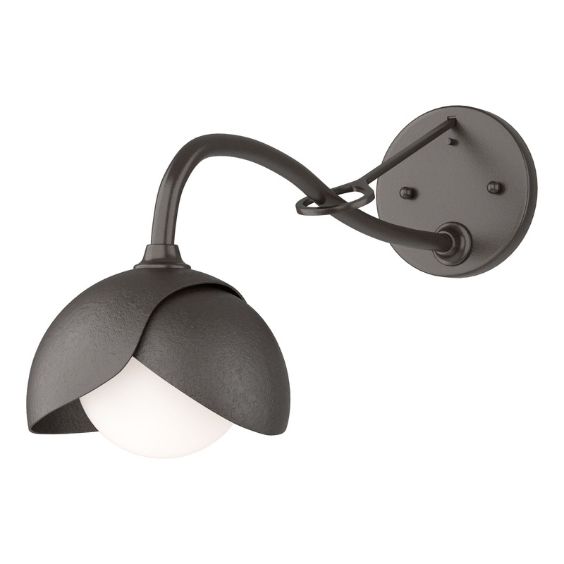 Brooklyn 1-Light Double Shade Long-Arm Sconce Oil Rubbed Bronze Oil Rubbed Bronze