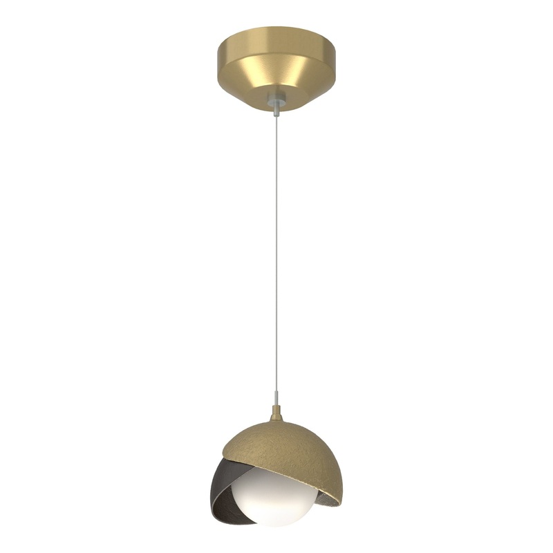 Brooklyn Double Shade Low Voltage Mini Pendant Modern Brass Oil Rubbed Bronze