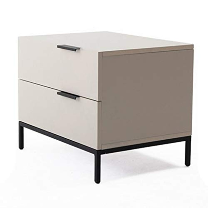 Comodino Comodino Moderno Due cassetti armadietto Multifunzione Camera da Letto (Color : Bianca, Size : 55 * 41 * 41cm)