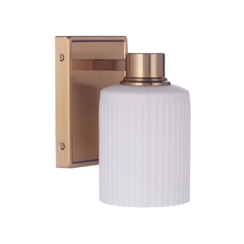 Craftmade 12905SB1 Bretton One Light Wall Sconce Satin Brass