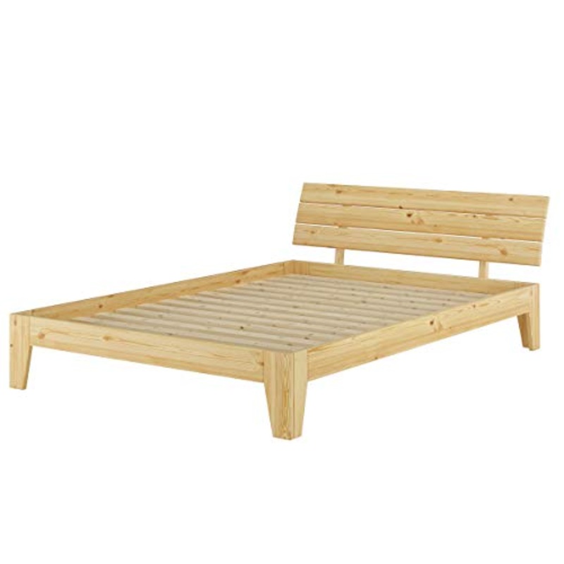 Erst-Holz Solido Matrimoniale in Pino massello 140×200 Anche per Ragazzi con doghe rigide 60.62-14