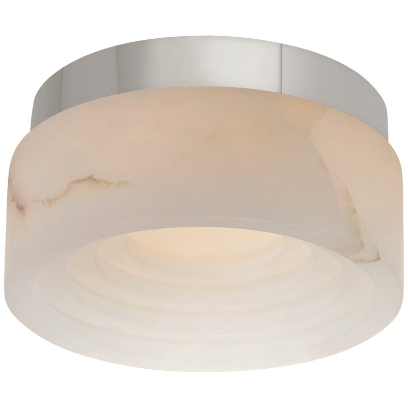 LED Flush Mount from the Otto Collection in Polished Nickel Finish by Visual Comfort Signature