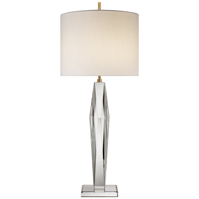 One Light Table Lamp from the Castle Peak Collection in Crystal Finish by Visual Comfort Signature