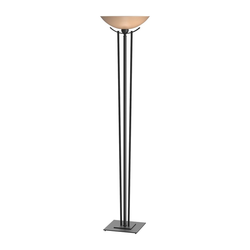Taper Torchiere Black Sand Glass (SS)