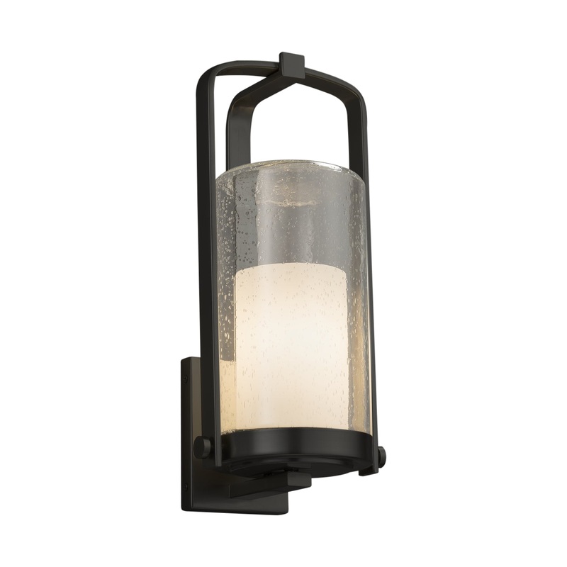 Wall Sconce from the Fusion Collection in Matte Black Finish by Justice Designs