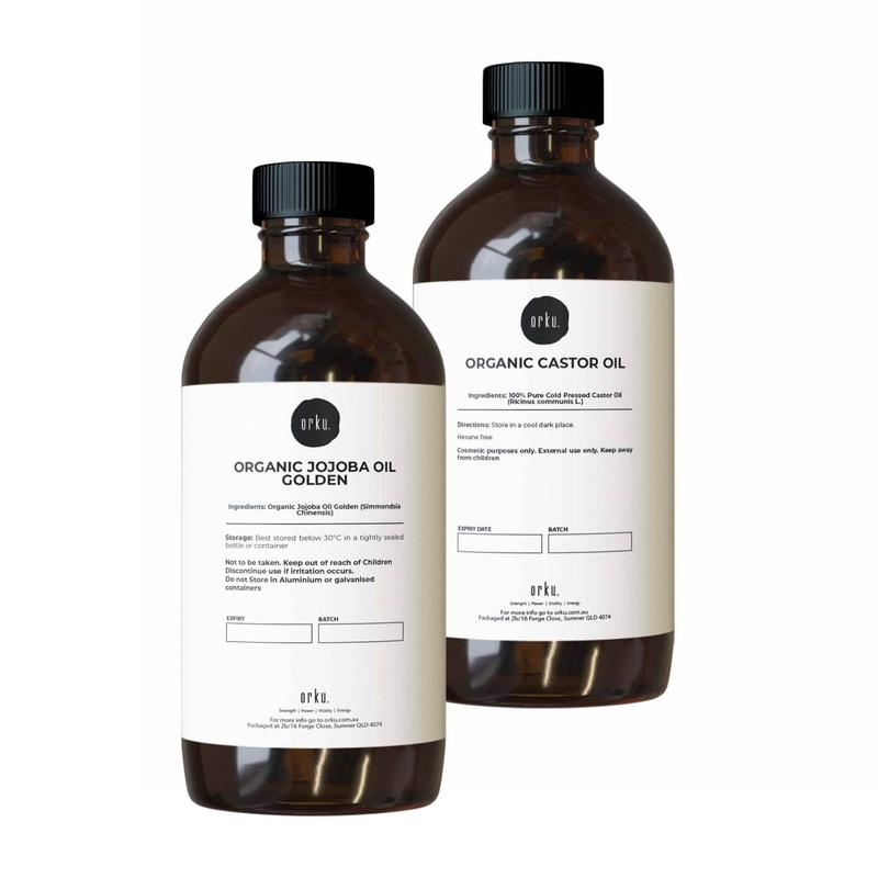 500ml Organic Castor Oil and 500ml Organic Jojoba Oil Pack – Hair Skin