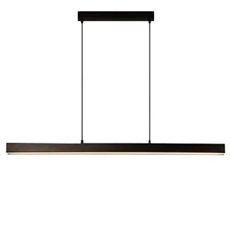 AHQX Lampada A Sospensione LED Luci Soggiorno Moderna Lampadario Dimmerabile Telecomando Illuminazione Camera Metallo Acrilico Altezza Regolabile Droplights [Classe Energetica A ++],Nero,120cm/48W