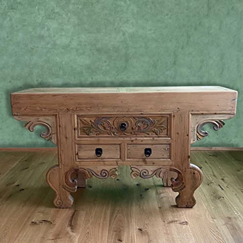 Asien Lifestyle – Cassettiera asiatica in legno d’ulmine (42 x 160 x 88 cm)