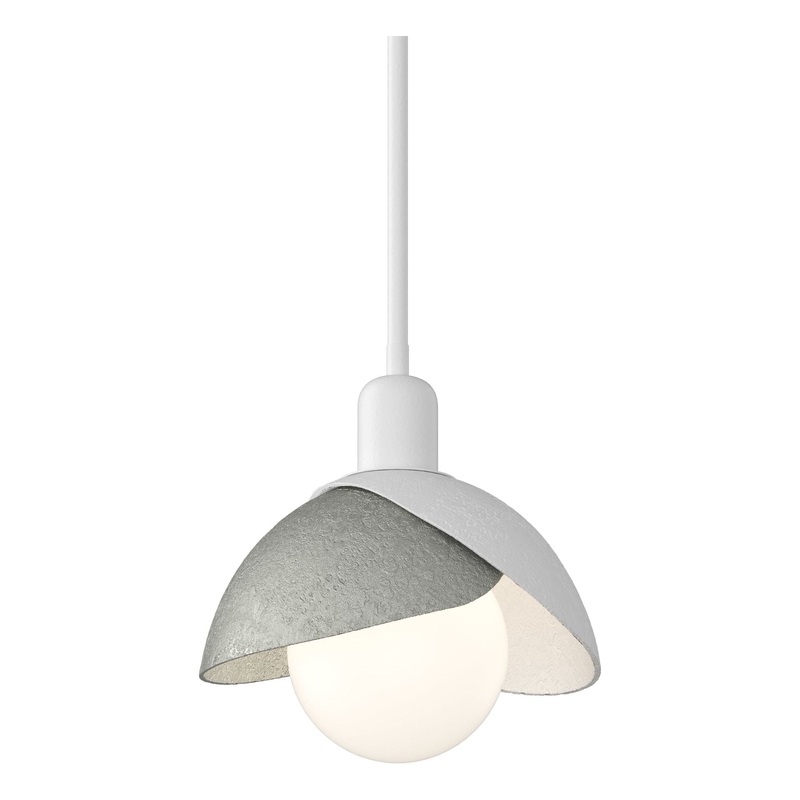 Brooklyn Double Shade Mini Pendant White Sterling