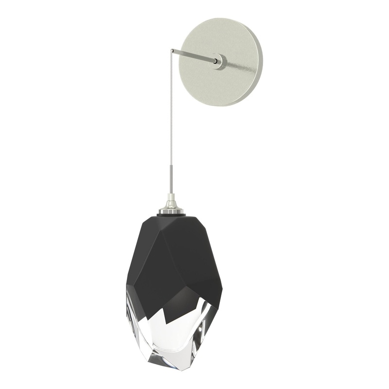 Chrysalis Large Low Voltage Sconce Sterling Black Crystal (BP)