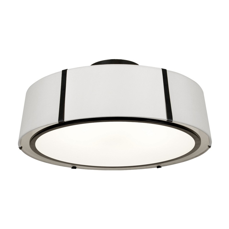 Crystorama FUL-907-BK_CEILING Fulton Six Light Semi Flush Mount Black