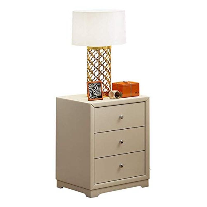 HYY-YY comodino in legno camera da letto comodino comodino americano luce fine tavolo comodino armadio per camera da letto e soggiorno comodini (colore : grigio, dimensioni: 45 x 42 x 65 cm)