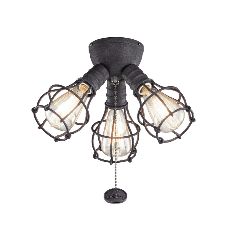 Kichler 380041DBK LED Fan Light Kit, Distressed Black