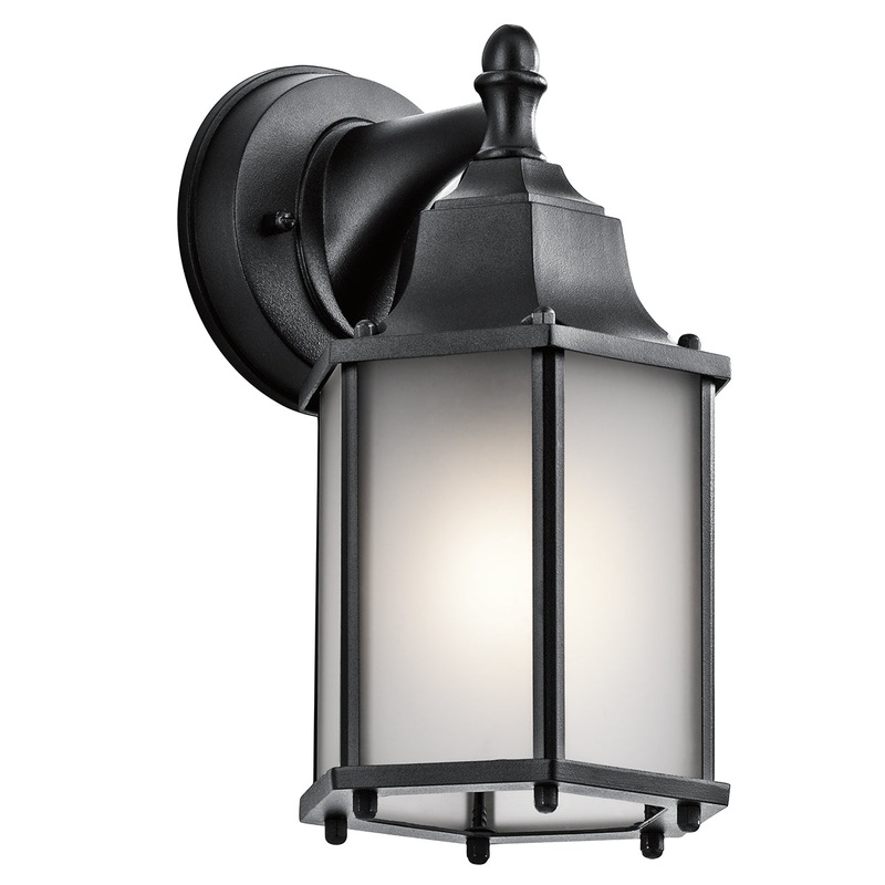 Kichler 9774BKS One Light Outdoor Wall Mount, Black