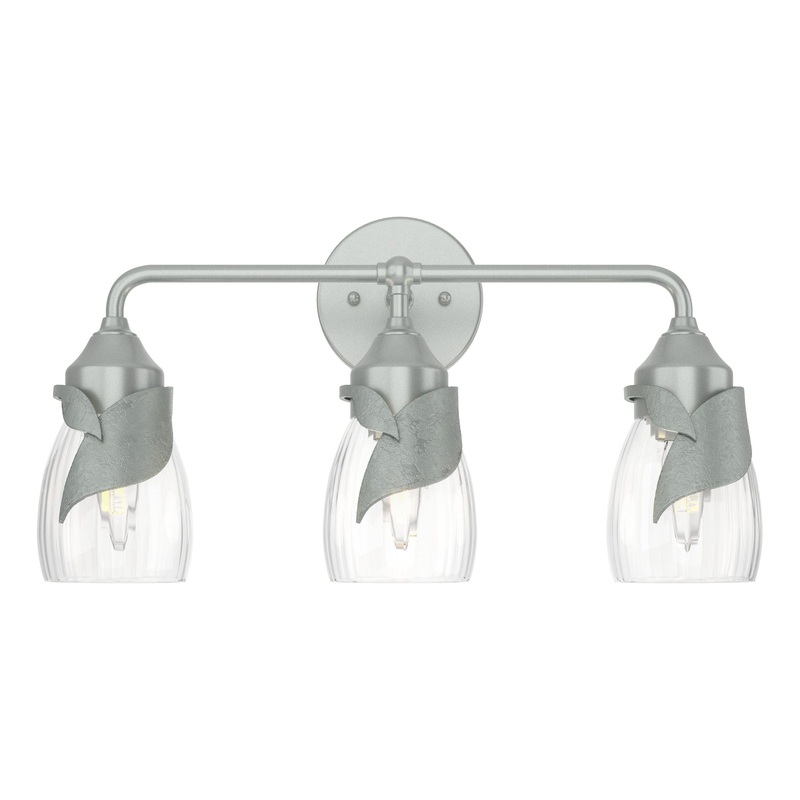 Lapas 3-Light Bath Sconce Vintage Platinum Water Glass (LL)